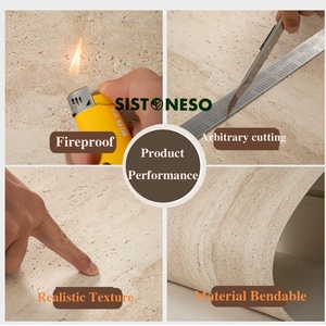 Revestimiento <span class=keywords><strong>de</strong></span> Piedra Flexible <span class=keywords><strong>de</strong></span> Travertino 3D con Textura <span class=keywords><strong>de</strong></span> Alta Simulación para Diseño <span class=keywords><strong>de</strong></span> <span class=keywords><strong>Interiores</strong></span> <span class=keywords><strong>de</strong></span> Lujo - Product Image 4