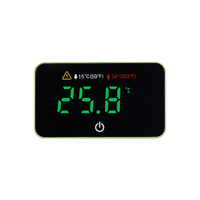 Tampilan Suhu Dalam Akuarium, Kontrol Sentuh, Alarm Suhu Tinggi & Rendah, Indikator Peringatan LED ℃ / ℉   Dapat diubah, -10~60 ℃
