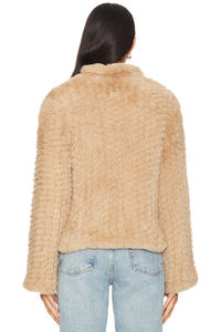 FF1017 Estilo Clássico Senhoras Faux Fur Mão Jaqueta De Malha Personalizado Fazer Lotes de Cores Mulheres Jaqueta - Product Image 4