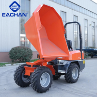 Produit phare : Mini-dumper à roues tout-terrain en caoutchouc, auto-élévateur 1300 kg, pour la construction et le jardin
