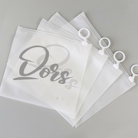 Sac à bijoux en PVC avec fermeture éclair, sac d'emballage transparent en PVC avec fermeture éclair, pochette à fermeture éclair avec logo pour bijoux