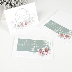 Myway 2026 Personalized Design Assorted Thank You Cards with Envelopes Logo Printing for Small Business Graduation Greeting