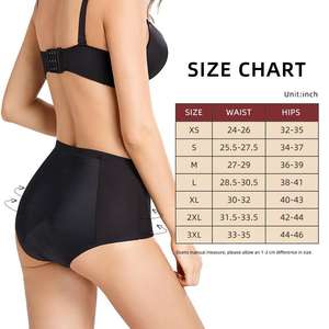 Ropa Interior Femenina de Cintura Alta, <span class=keywords><strong>4</strong></span> Colores, Certificación OEKO, Bambú Sin Químicos, Secado Rápido, <span class=keywords><strong>4</strong></span> Capas, Malla Transparente Lateral Anti-Fugas - Product Image 5