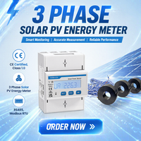 Medidor de Energía Trifásico con Certificación CE para Riel DIN, RS485 Modbus RTU 3P4W para Gabinete de Distribución de Energía Industrial