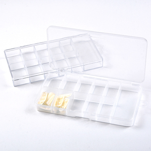 Boîte de rangement transparente en plastique à 11 compartiments pour 100 embouts d'ongles – Organisateur de manucure - Product Image 6