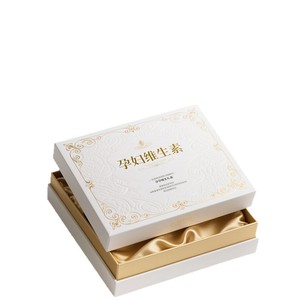 Maternity Vitamin Gift <b>Box</b> Customized Supplement Packaging Eco-Friendly Recyclable Retro Flip Design for Decoration - Product Image 1