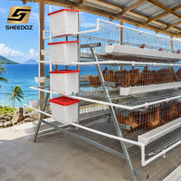 Cage d'élevage de poulets pour l'agriculture, poulailler galvanisé pour poulets de basse-cour, cages à batterie RTL pour l'élevage de poulets pondeuses
