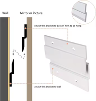 Support mural en métal aluminium pour tableau blanc ou tête de lit, support de fixation en forme de Z pour étagère