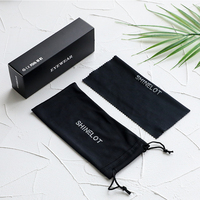 Boîtes d'emballage MS M1007, logo personnalisé, stock populaire, étui à lunettes de soleil noir, étui à lunettes