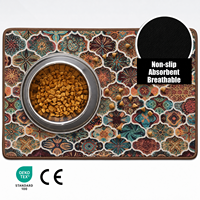 Tapis de sol en velours éponge Mandala, motif marocain à quatre feuilles, tapis antidérapant résistant pour canapé et chevet