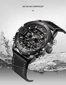 Naviforce 9153L Luxe Quartz Sport Mode Echt Leer Mannen Horloges Relojes Dual Display - Product Image 5
