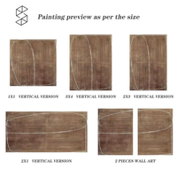 Brun Wabi-sabi Mur Art Abstrait Peinture À L'huile Grand Minimaliste Brun Texturé Art Moderne Art Salon Décor