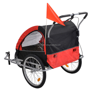 Remorque de vélo pour bébé en tissu imperméable avec cadre en aluminium pliable portable d'une capacité de 40kg pour le transport des enfants et des chiens, meilleure vente - Product Image 3