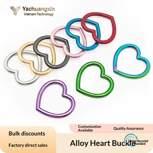 Guangzhou Zinc Alloy Rainbow <b>Heart</b>-shaped Ring Buckle Garment Handbag Accessories Ruixing RX-010F-1 - Product Image 6