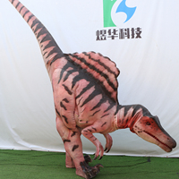Costume de dinosaure robotique réaliste grandeur nature pour Halloween, design léger pour une utilisation en intérieur/extérieur, écoles, parcs d'attractions