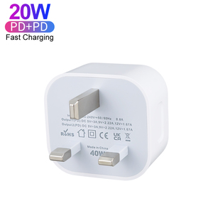 Cargador de Reino Unido Dual 20W USB C Puerto PD <span class=keywords><strong>Adaptador</strong></span> de <span class=keywords><strong>corriente</strong></span> de carga rápida 20W Tipo C Cargador de pared Enchufe del Reino Unido para <span class=keywords><strong>iPhone</strong></span> 15 14 <span class=keywords><strong>13</strong></span> <span class=keywords><strong>Pro</strong></span> <span class=keywords><strong>Max</strong></span> - Product Image 5