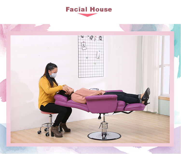 Facial Chair Beauty Parlour Eyebrow Chair Adjustable Reclining