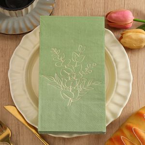 Green Gold Foil Printed Paper Napkins 330mmx400mm For Parties And Gatherings Disposable Premium Napkins - Product Image 3