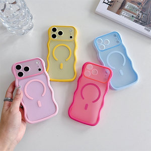 เคสโทรศัพท์แม่เหล็กแบบใหม่ ลายริ้วแบบด้าน สำหรับ iPhone 18 17 16 15 Pro Max  ฝาหลังใส  วัสดุ PC TPU  แบบด้านสีสันสดใส - Product Image 3