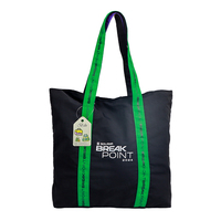 Sac fourre-tout pour femme de grande capacité, réutilisable, uni, avec logo personnalisé, sac de shopping, sac à main pour la promotion d'entreprise