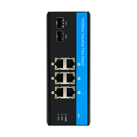 Industrial Gigabit Fiber Switch 2x1000M SFP+6xRJ45 Din-Rail IP44 -40~85°C DC 9-52V