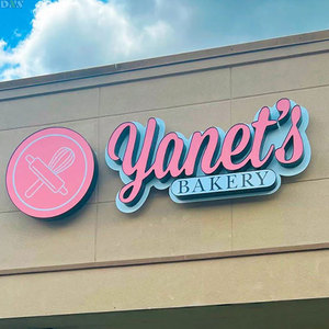 Vòng kim loại mộc mạc Logo ngoài trời dấu hiệu điện tử cho các doanh nghiệp bán lẻ công ty cửa hàng ứng dụng frontlit signage - Product Image 1