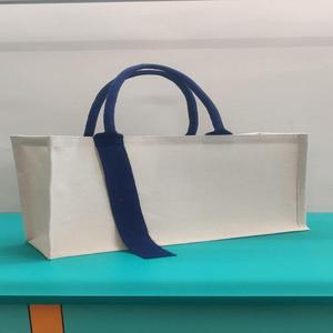 Bolsa de Mano de Lona Laminada 100% Algodón, Acabado Impermeable, Asas Largas Resistentes, Bolsas de Compras Reutilizables Ecológicas - Product Image 1