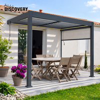 Pergola en aluminium motorisée à lames orientables pour extérieur, pergola imperméable pour patio, auvent pour jardin, villa, terrasse, cour arrière