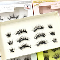 Cils en bande auto-adhésifs Instant Beauty pré-collés, effet naturel et courbé, vente en gros, emballage personnalisé, Royaume-Uni, France, Italie