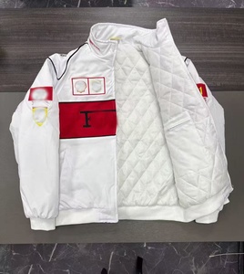 USA <strong>Size</strong> <strong>Plus</strong> <strong>Size</strong> Thick F1 Coats Racing Suit Inspired Team Embroidered <strong>Waterproof</strong> Zipper Cotton Moto Biker Winter Riding <strong>Jacket</strong> - Product Image 4