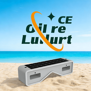 Banc intelligent solaire en acier inoxydable imperméable avec recharge sans fil pour salle de sport et <span class=keywords><strong>centre</strong></span> <span class=keywords><strong>commercial</strong></span>, utilisation en extérieur, capacité de 4 places - Product Image 1