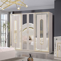 Ensemble de chambre à coucher complet avec lit double, suite de chambre à coucher avec lit king size, cadre en bois, mobilier de chambre à coucher moderne et luxueux