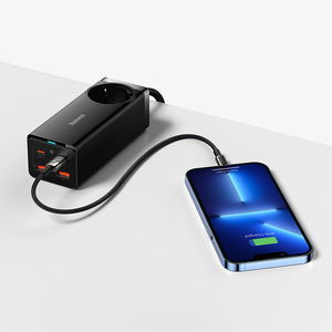 Cargador de escritorio <span class=keywords><strong>Baseus</strong></span> <span class=keywords><strong>100W</strong></span> GaN3 Pro, estación de carga de tira de alimentación, Cargador rápido para iPhone 14 13 12 Pro Max Xiaomi Samsung Laptop - Product Image 5