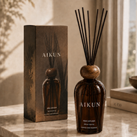 AIKUN Solution Complète Personnalisée : Coffret Cadeau de Luxe avec Diffuseur en Rotin Naturel pour Achat de Cadeaux d'Entreprise