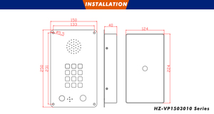 HeoZ Điện Thoại Liên Lạc Phòng Vệ Sinh Gắn Phẳng Chống Nước Điện Thoại Rảnh Tay Điện Thoại Phòng Sạch Chống Bụi - Product Image 6