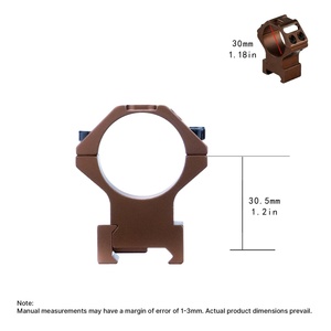 Anillas de Montaje para Visor BANGBANG, 30 mm, para Riel de 20 mm, Altura Central de 1.2 Pulgadas (Marrón) - Product Image 4