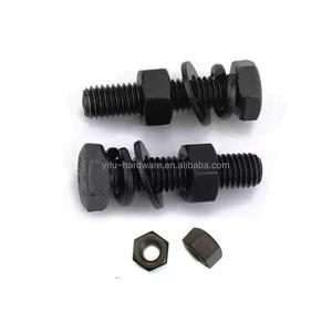 Tornillos hexagonales de acero negro M12 M13 Din933 Sujetadores con 18x80 Mm 8,8 Tuercas y pernos de cabeza hexagonal en tamaños M6 Bouten M10 Tuerca Y <span class=keywords><strong>Perno</strong></span> - Product Image 5