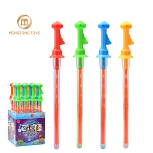 Wholesale Funny Kids Plastic Colorful 45cm Cartoon Sword Blowing Soap Wands Toy Bubble Stick Toy