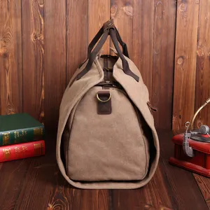 Venda imperdível bolsa de lona personalizada para roupas e ternos, mochila de viagem à prova d'água vintage