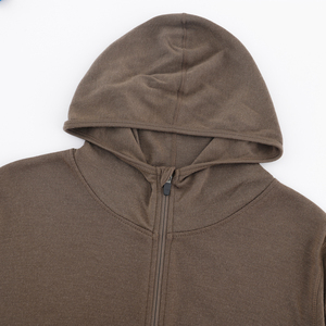 Technical Merino Wool Men's Full Zip Hoodie - <strong>Mid</strong> <strong>Layer</strong> for Outdoor Sports - Product Image 3