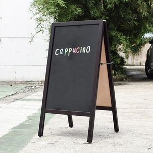 Panneaux de tableau noir en <span class=keywords><strong>bois</strong></span> de vente chaude tableau noir double face panneaux de cadre en A en <span class=keywords><strong>bois</strong></span> personnalisés pour craies panneau publicitaire pour les magasins - Product Image 2