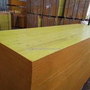 Templat 3 lapisan shutter kuning kayu lapis formwork dasi datar fir 3 lapisan panel shutter en 314-2 en 13353 3 lapis panel Shutter