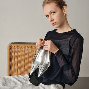 WETKISS 2026 – Élégantes Chaussures à Nœud pour Femme, Escarpins de Bureau à Talons, Escarpins de Soirée en Cuir à Lacets, Escarpins à Bout Pointu pour Femme, Escarpins à Petit Talon - Product Image 4