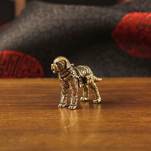1 pièce, Meilleure vente : Figurine décorative de chien <span class=keywords><strong>Labrador</strong></span> Retriever rétro en laiton et cuivre pour bureau - Product Image 5