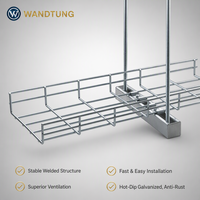 Bac de gestion de câbles en treillis métallique en acier, personnalisé, antirouille, avec revêtement en poudre