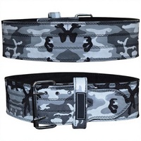 Nuevo Cinturón de Levantamiento de Pesas Personalizado, Blanco con Camuflaje, Transpirable, Resistente, Profesional, con Soporte para la Espalda, de Cuero de 10 mm, Unisex