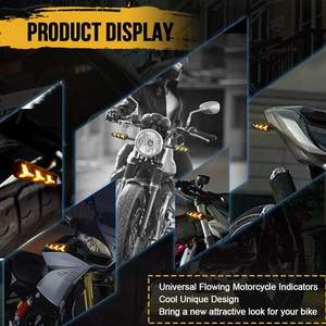 Indicador de agua de flujo secuencial en forma de <span class=keywords><strong>Y</strong></span> de espina de pescado Universal de 12V, lámpara LED para motocicleta, luz de giro Led para motocicleta - Product Image 6