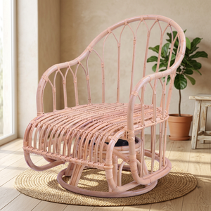 Asiento de comedor de madera de alta calidad, silla de jardín, columpio, hecho de ratán, original de Indonesia - Product Image 2