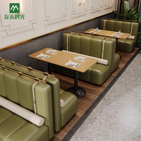 Ensemble de sièges de restaurant en métal et cuir, modernes, écologiques, durables, faciles à nettoyer, personnalisés, pour café, hôtel, table à manger