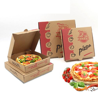 Boîte d'emballage de luxe ondulée de qualité alimentaire avec logo personnalisé Boîtes à pizza à emporter en papier kraft d'emballage à emporter
